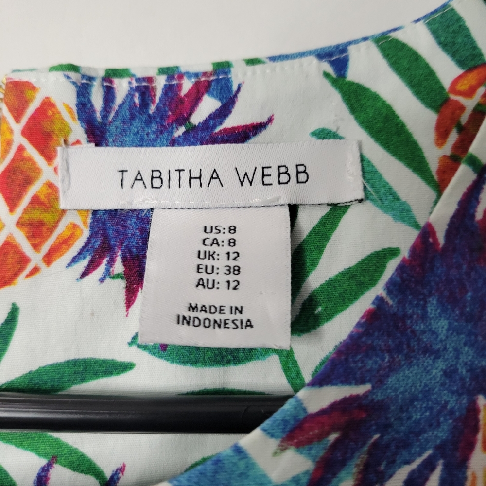 Tabitha Webb Pineapple Printed Pockets Dress Size… - image 2